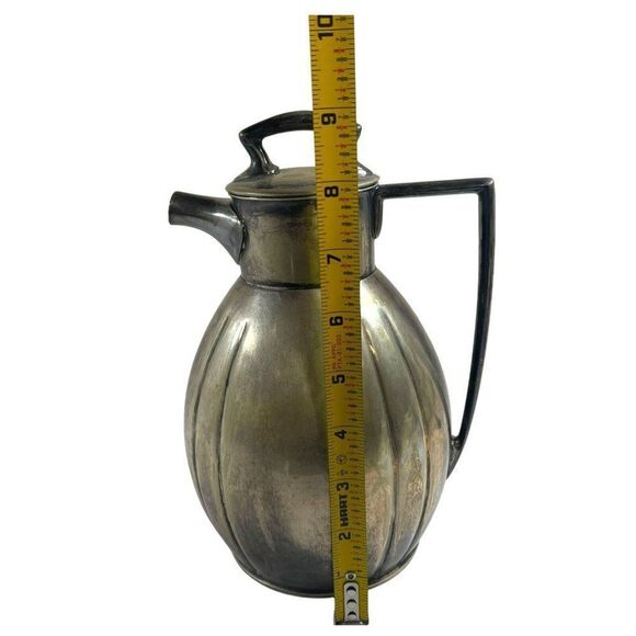 Vintage Teapot Silver Plated MCM Coffee Pitcher L. B. Smith Company Silverplate - Picture 8 of 8